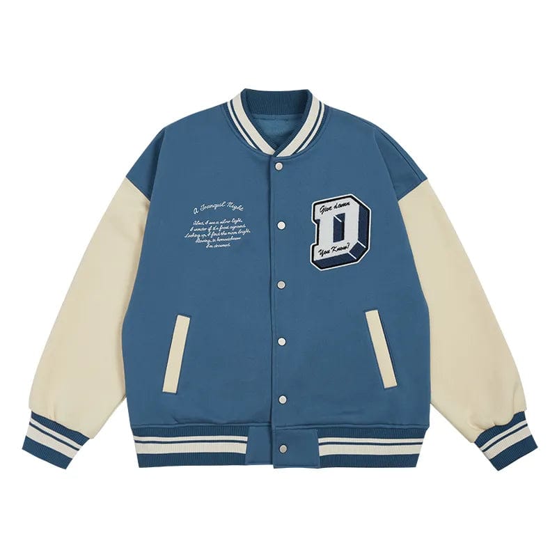 Varsity jacket bleu