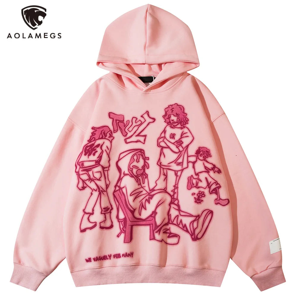 Sweat Y2K Graphic animé rose