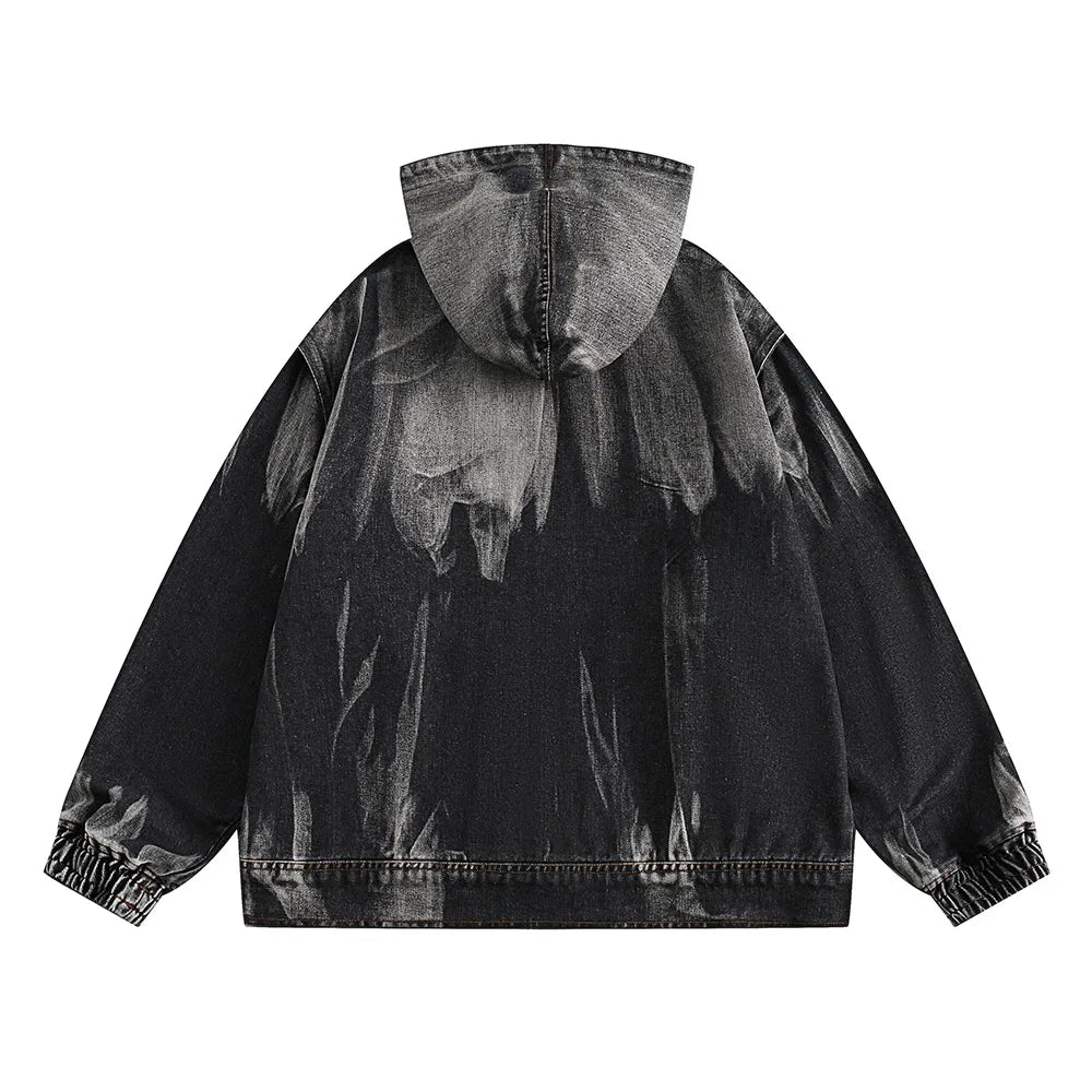 veste noir y2k oversize zippée