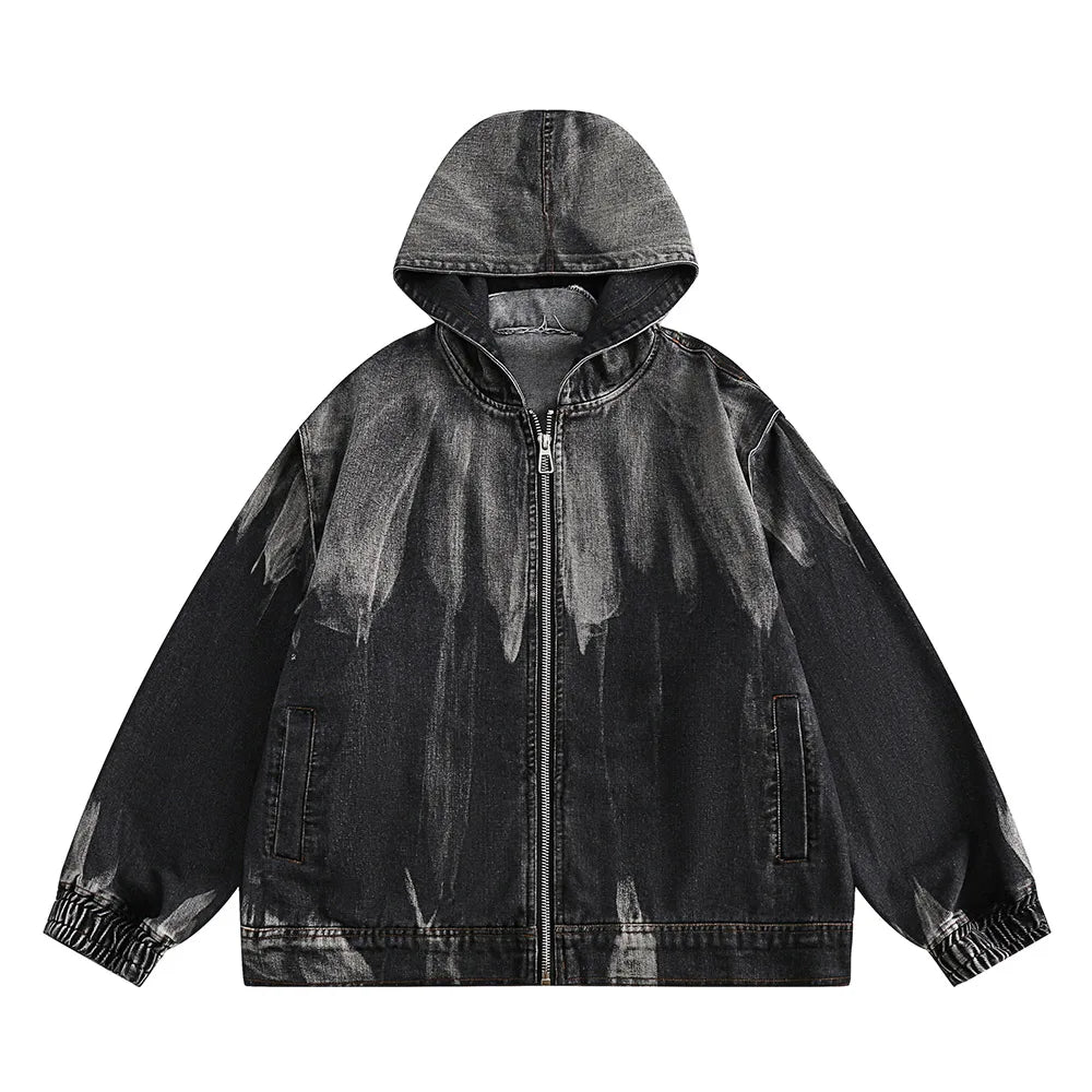 veste noir y2k oversize zippée noir